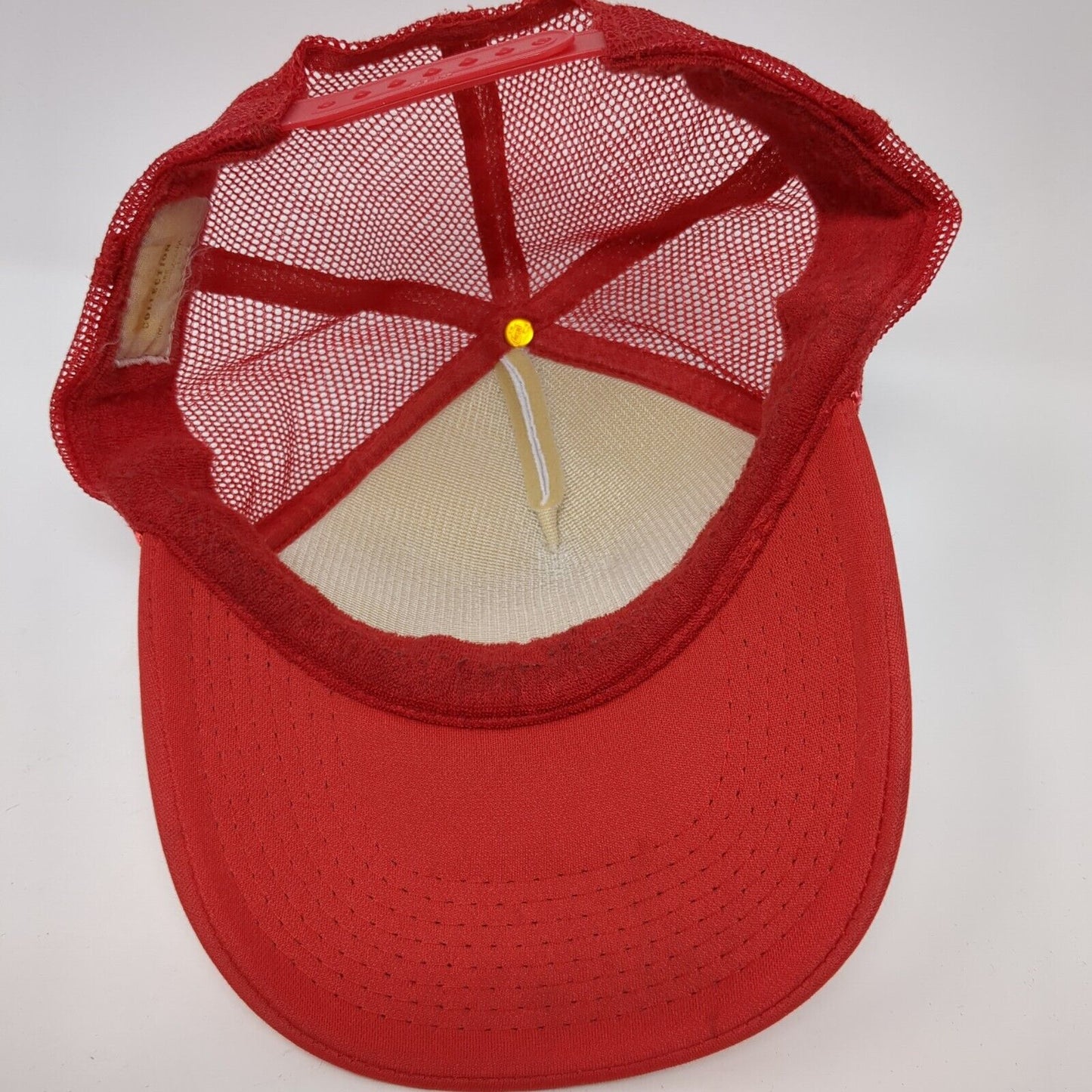 C.R. England Est. 1920 Snapback Trucker Hat Red OS Adjustable Mesh Back Rope