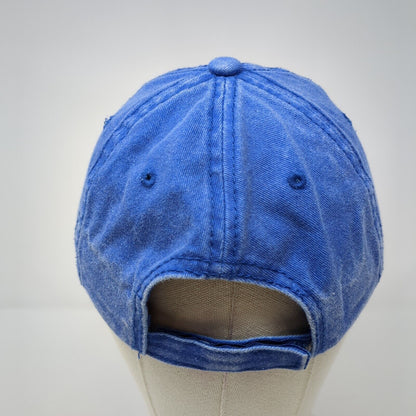 SAC Strapback Hat Blue One Size Adjustable Embroidered Solid Hit Wear