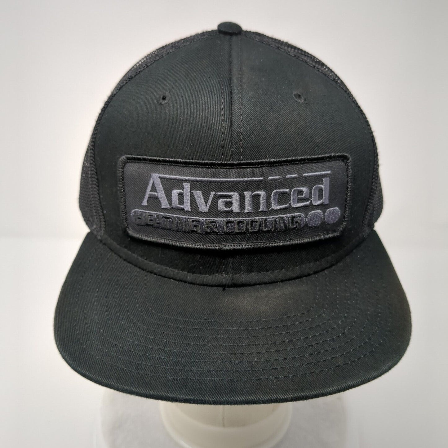 Advanced Heating & Cooling Snapback Trucker Hat Black One Size Mesh Back