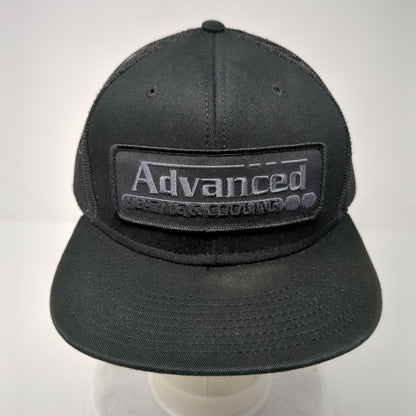 Advanced Heating & Cooling Snapback Trucker Hat Black One Size Mesh Back