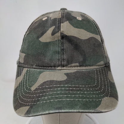 Unbranded Strapback Hat Camouflage OSFM Adjustable Vented Holes 6 Panels