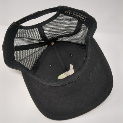 Burroughs Snapback Trucker Hat Black One Size Mesh Back Richardson