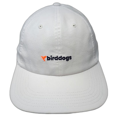 Birddogs Baseball Cap Hat White One Size Performance Stretch Blue Orange Logo