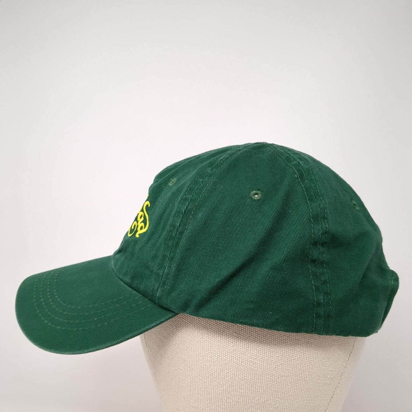 Lucky Dad Strapback Hat Green One Size Adjustable Embroidered 6 Panel