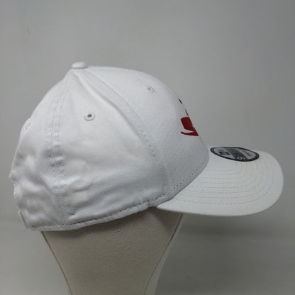 New Era Men's Strapback Hat White OSFM Embroidered Logo 9Forty