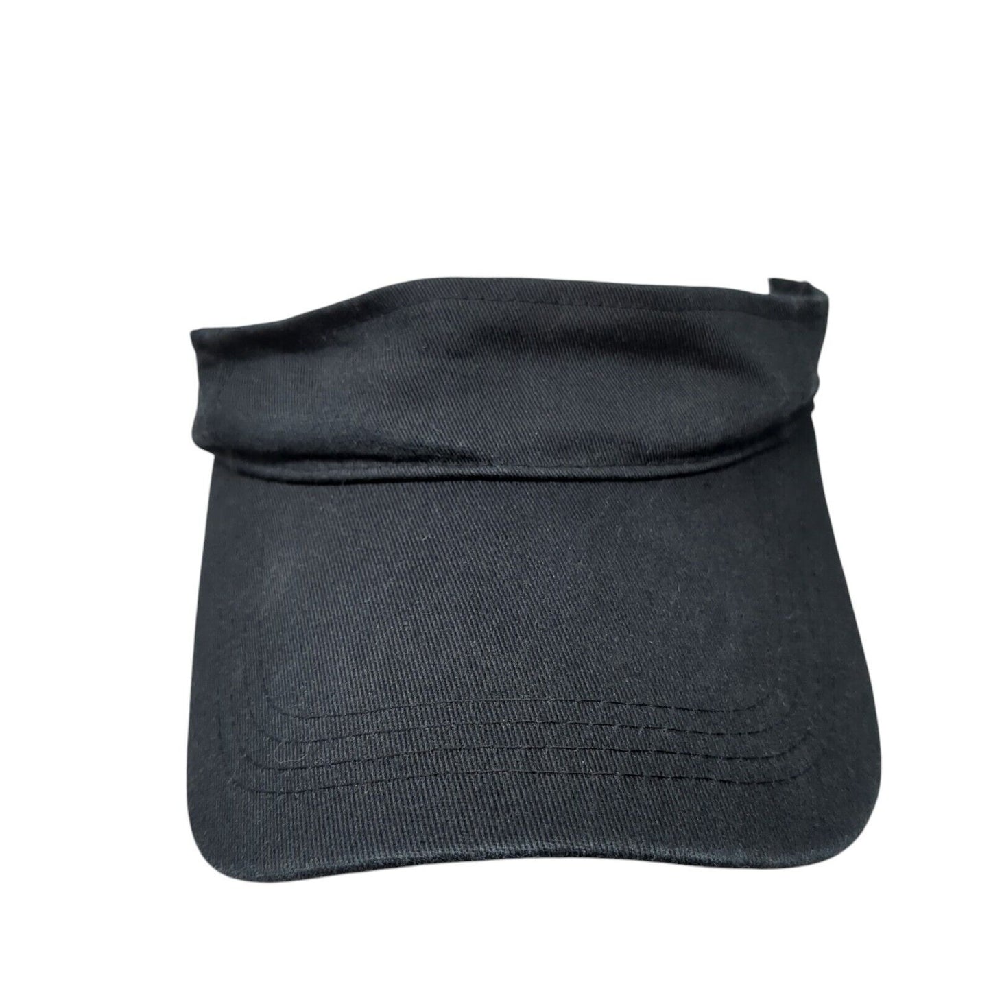 Unbranded Strapback Sun Visor Hat Black One Size Adjustable Blank