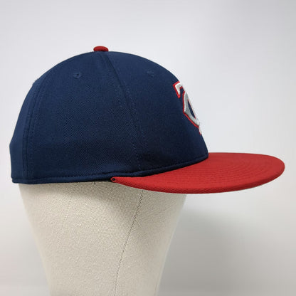 OC Sports Baseball Cap Blue Red M TC Logo Embroidered ProFlex Stretch Fit hat
