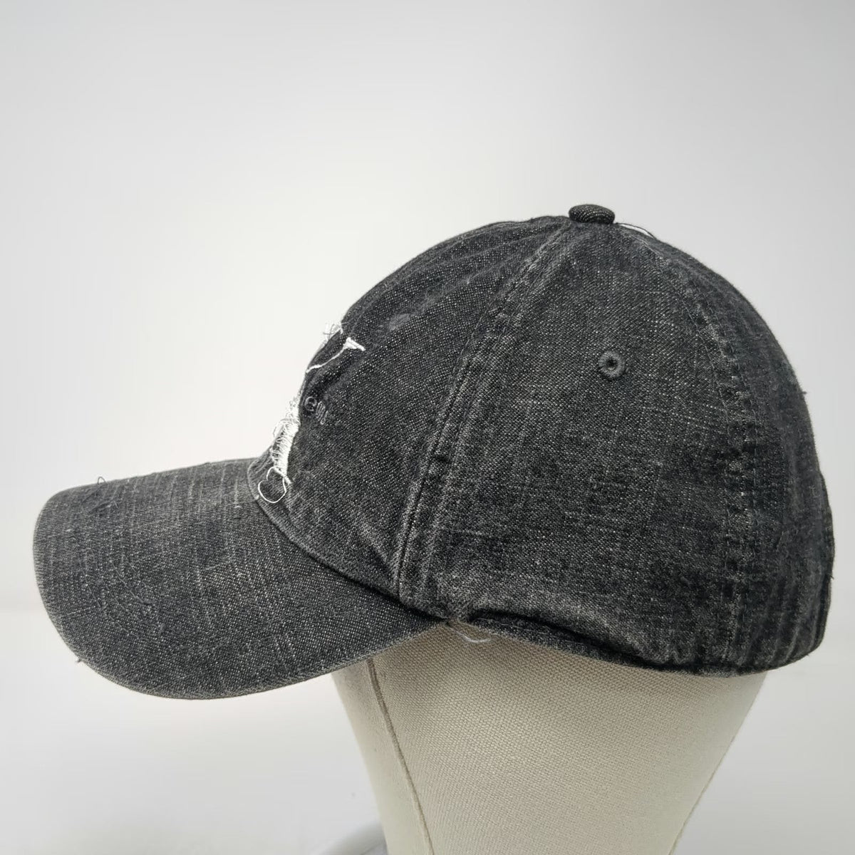 Calvin Klein Jeans Baseball Cap Gray One Size Slideback Denim Embroidered Hat