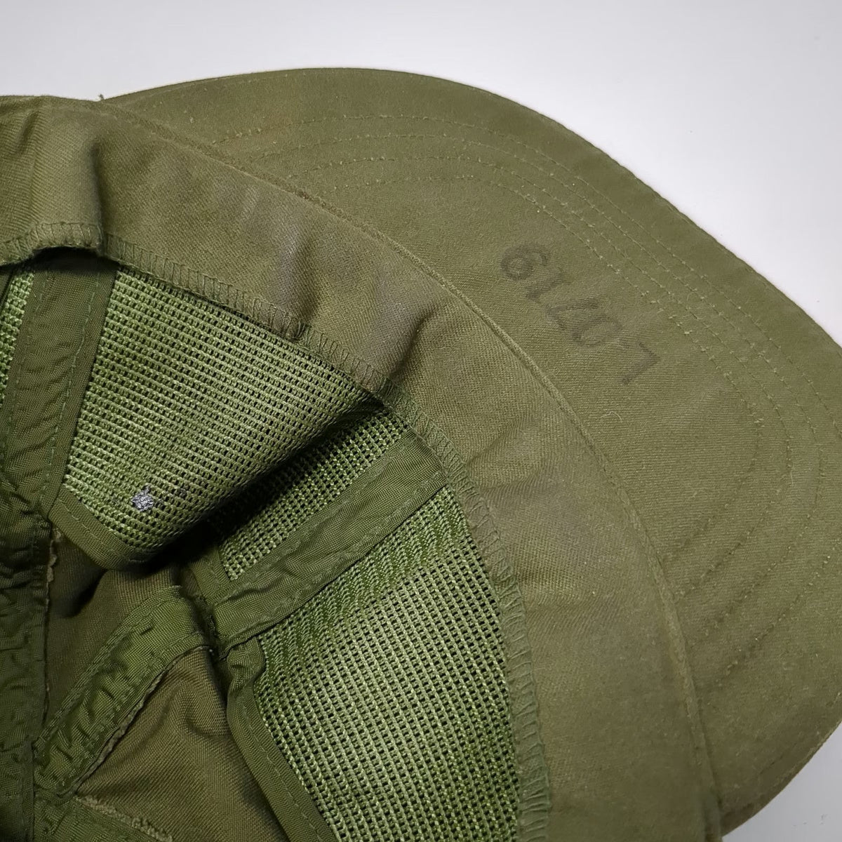 US Military Baseball Cap Green 7 Fitted Sun Hat Rigid Visor Cotton Utility Work