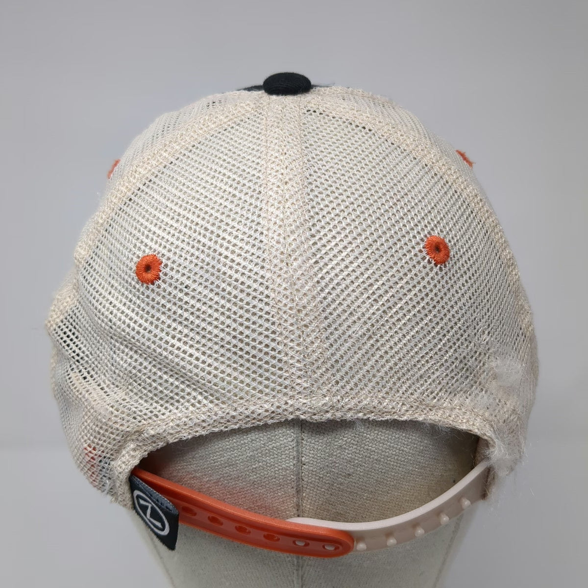 Zephyr Idaho State Bengals NCAA Trucker Hat Black Beige Orange OSFM Mesh Back