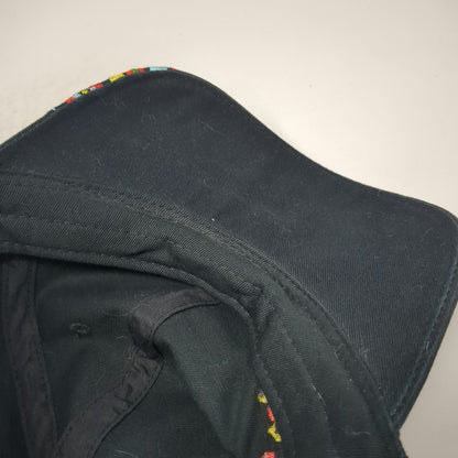 Disney Baseball Cap Black One Size Floral Embroidery Hidden Mickey Mouse Hat