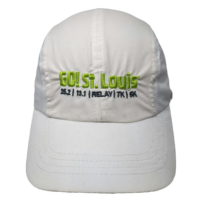 Ahead GO! St. Louis Running Marathon Mesh White Blue One Size Baseball Cap Hat