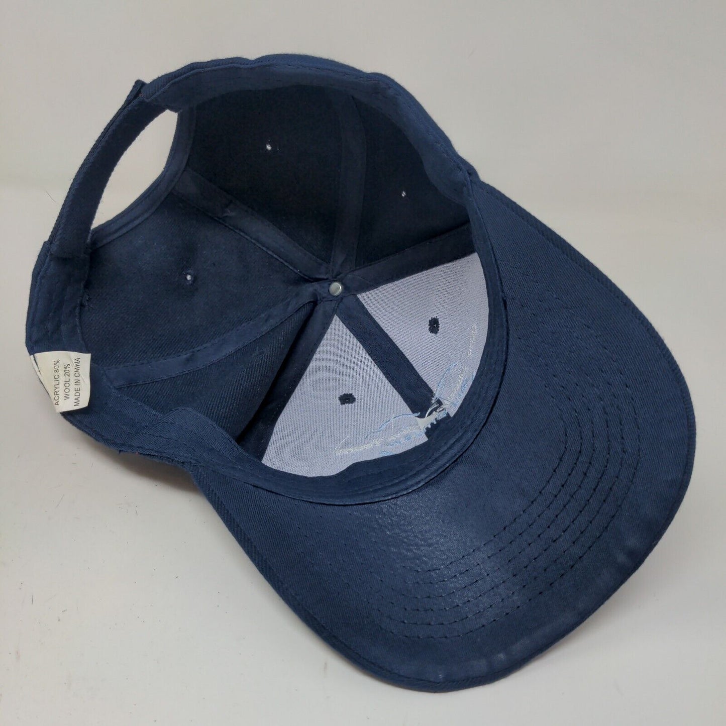 Unbranded Men's Strapback Hat Blue Embroidered One Mission One Team Our Smiles