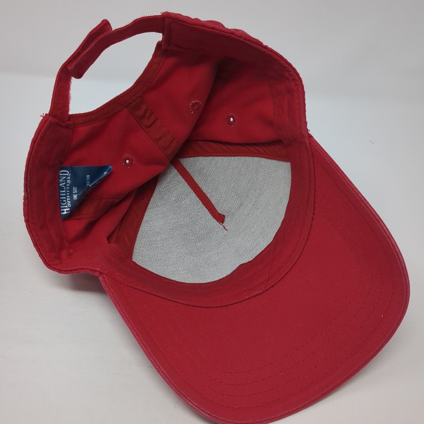 USA Strapback Baseball Cap Red One Size Adjustable Patriotic Highland Outfitters