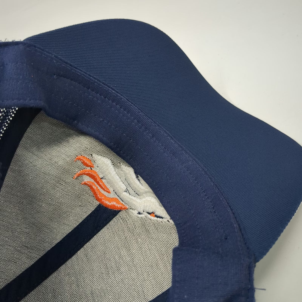 Denver Broncos NFL Reebok Blue One Size Mesh Back Stretch Fit Curved Brim Cap