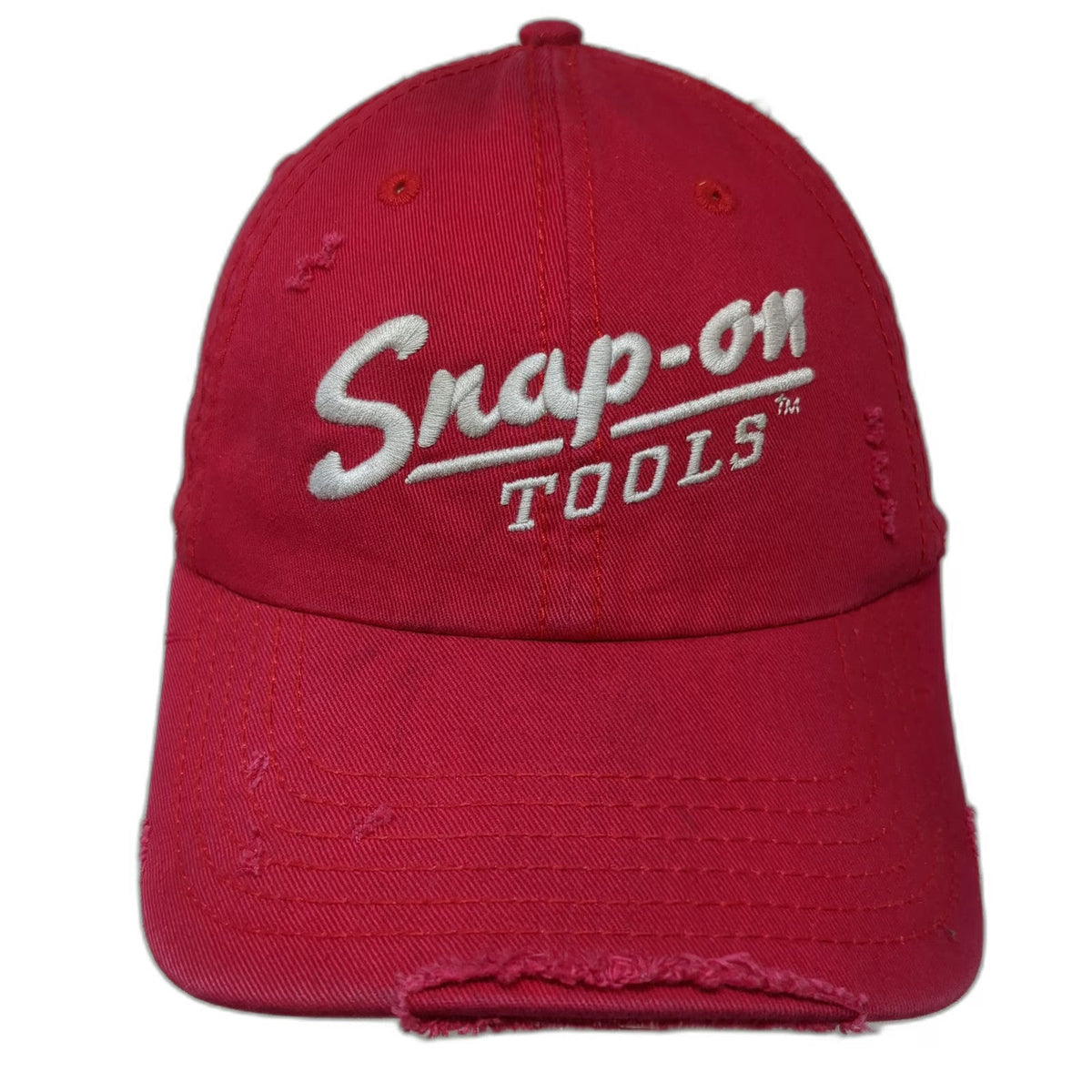 Wild Snap-on Tools Baseball Cap Red One Size Distressed Embroidered Logo Hat