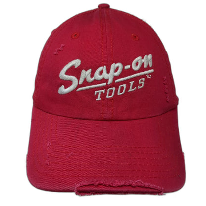 Wild Snap-on Tools Baseball Cap Red One Size Distressed Embroidered Logo Hat