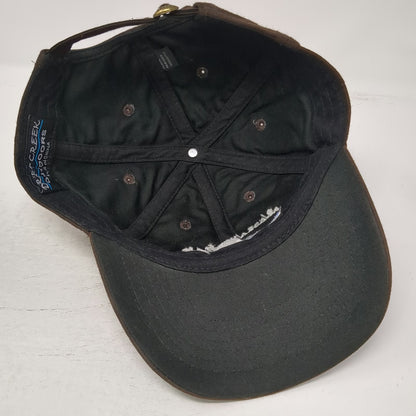 Drift Creek Outdoors Brown Baseball Oilskin Hat Alaska West Air Seaplane Kenai