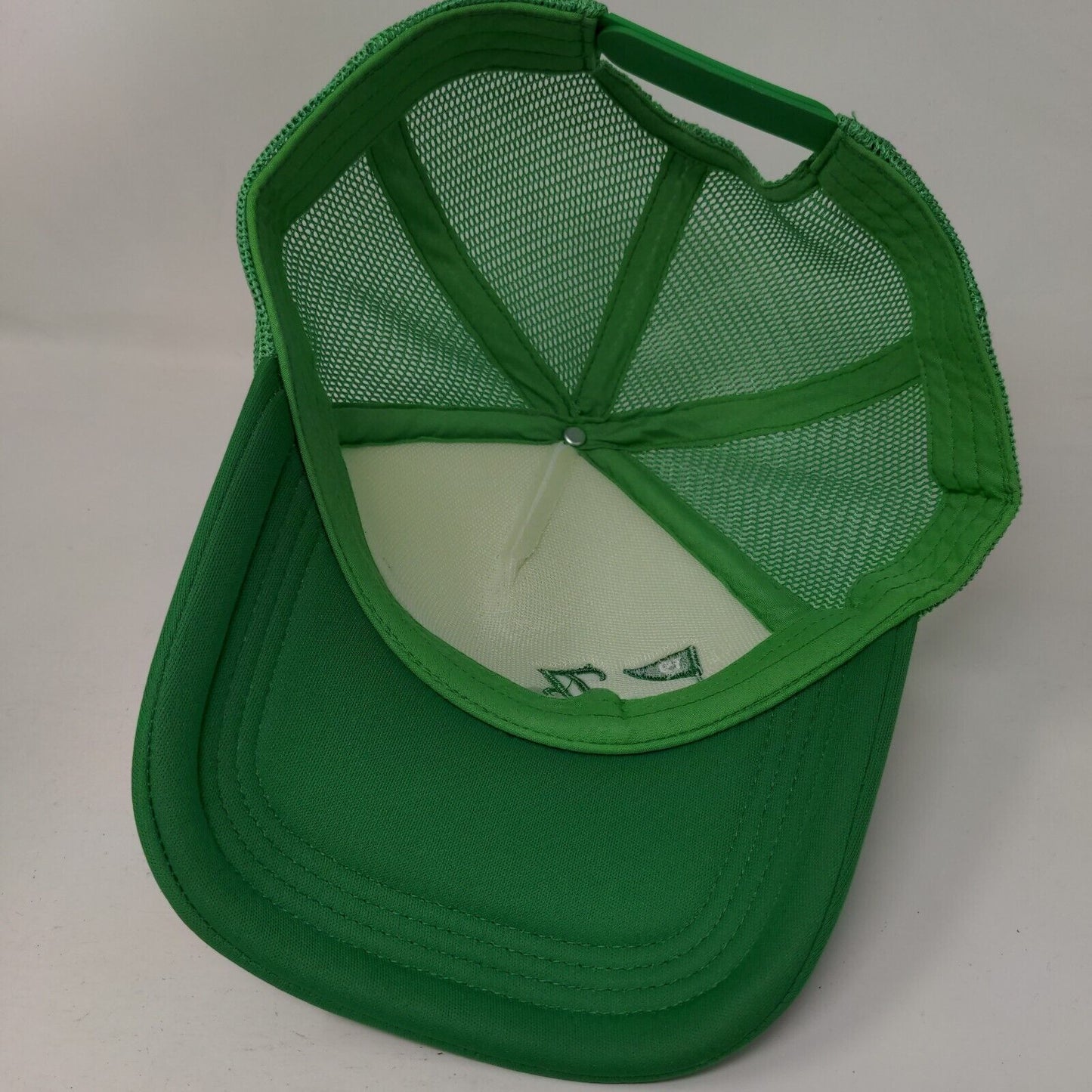 The Dubuissons Snapback Trucker Hat Green One Size Embroidered Mesh Back 5 Panel