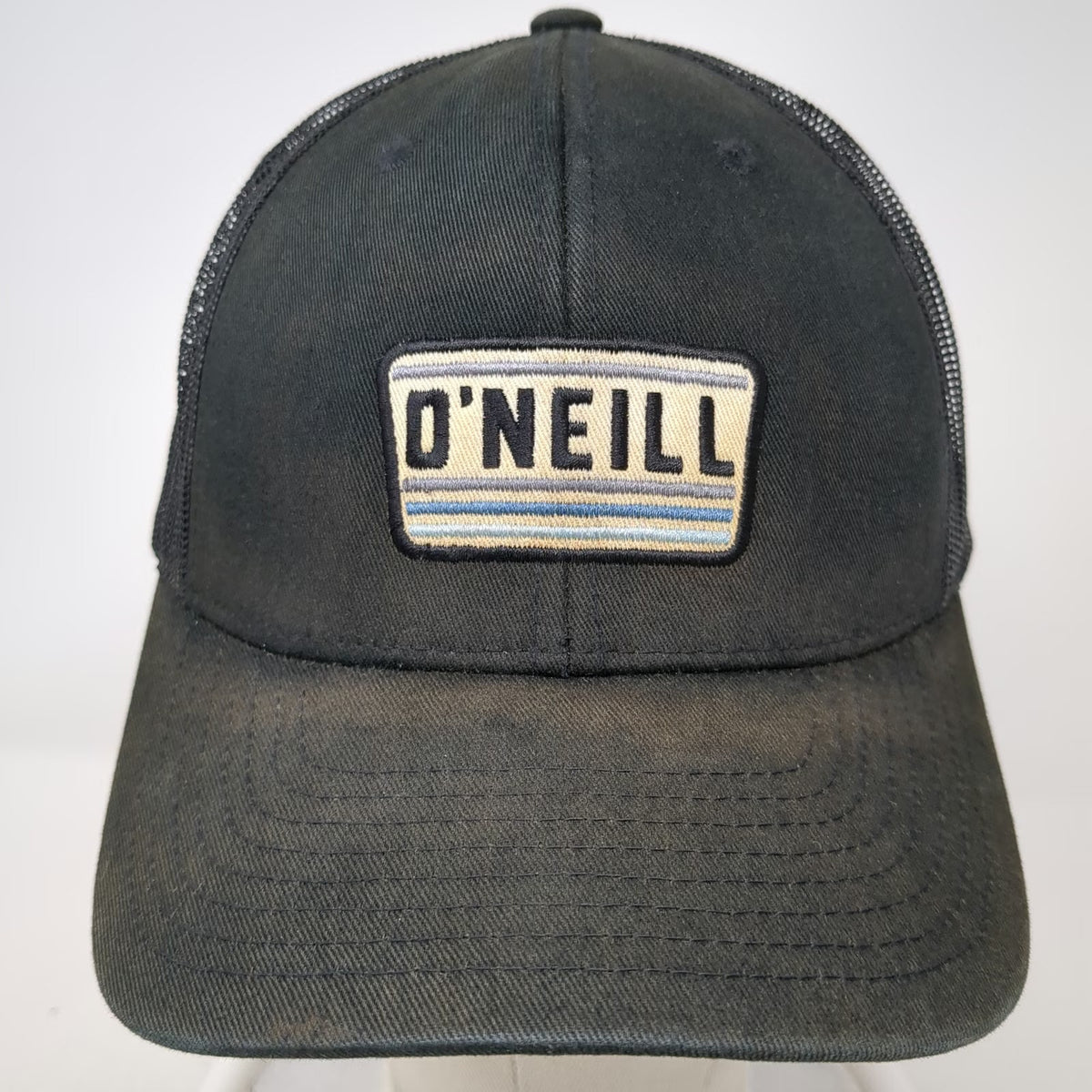O'Neill Trucker Hat Black One Size Mesh Snapback Patch Surf Skate Beach Apparel