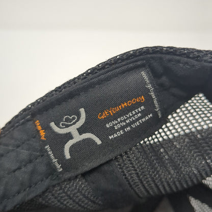 Get Your Hooey Snapback Mesh Back Trucker Hat Gray One Size Embroidered