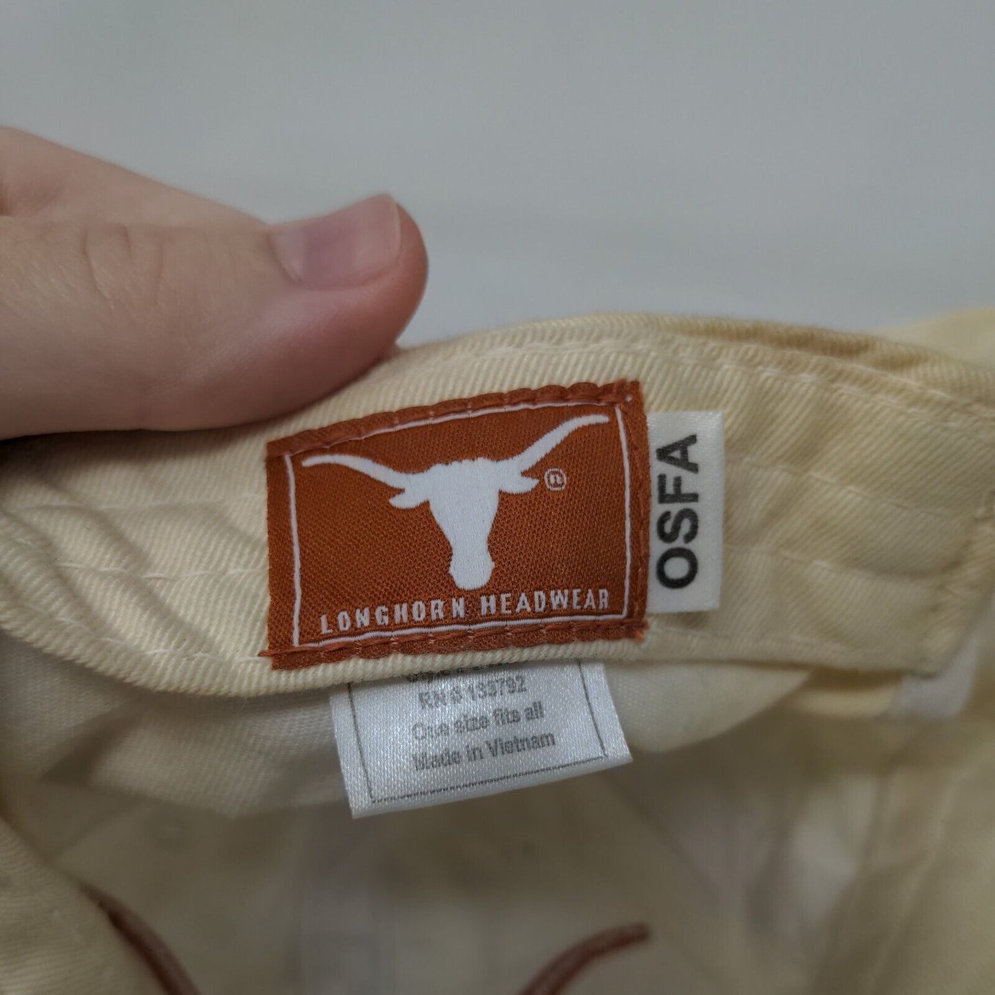 Texas Longhorns Slideback Hat White Distressed Faded Size OSFA Embroidered NCAA