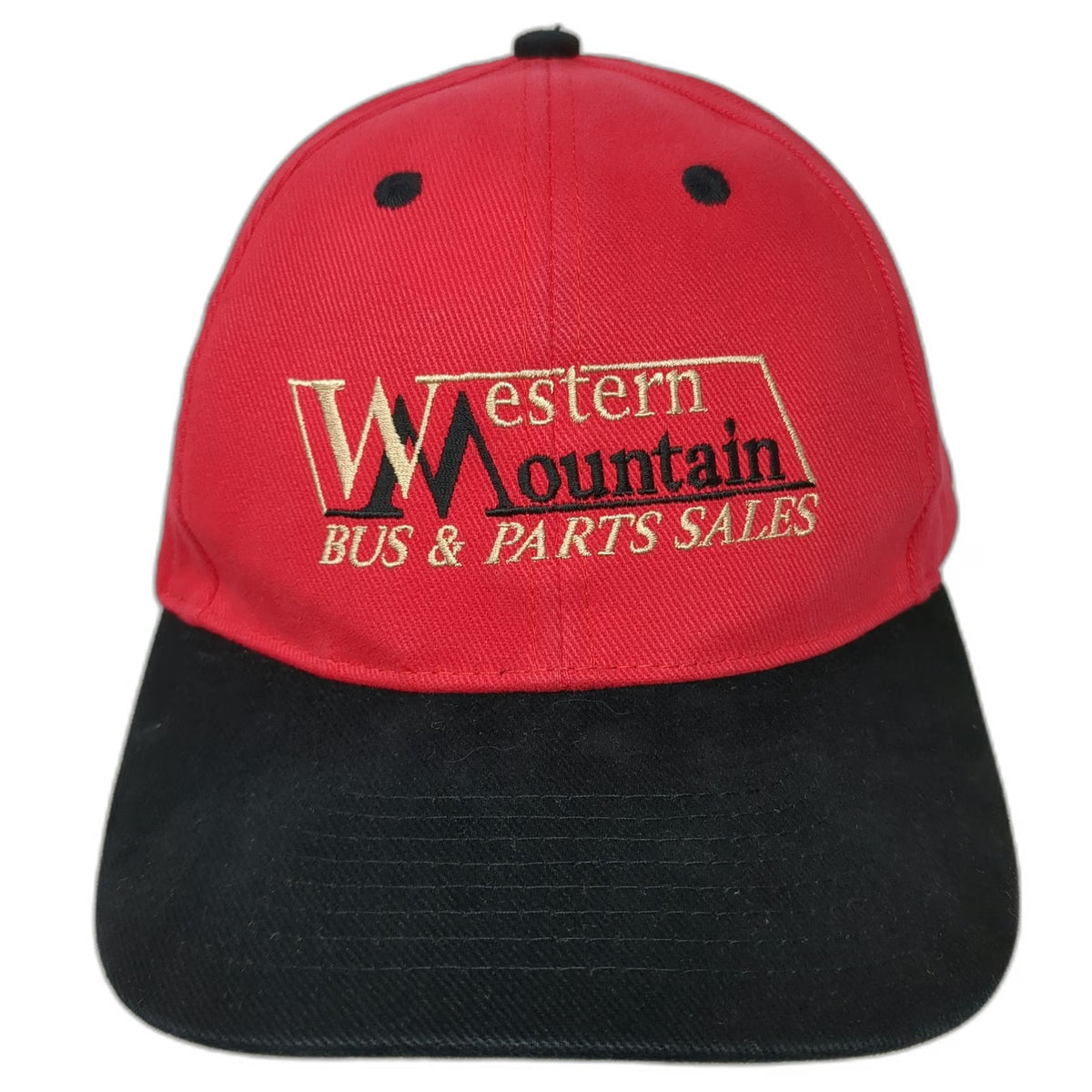Otto Baseball Cap Red One Size Western Mountain Bus & Parts Sales Strapback Hat