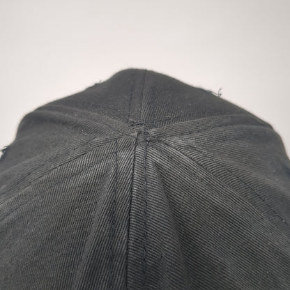 C Strapback Baseball Cap Black One Size Adjustable Embroidered 6 Panel TCK