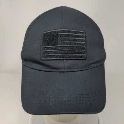 American Flag Snapback Trucker Hat Black OS Mesh Patriotic Highland Tactical