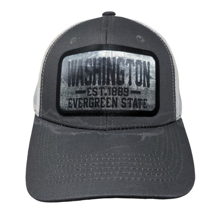 Washington Evergreen State Snapback Mesh Back Trucker Hat Gray One Size