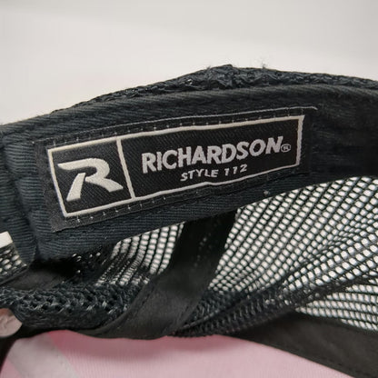 Richardson Trucker Hat Pink Black One Size Mesh Back Snapback Restoration Logo