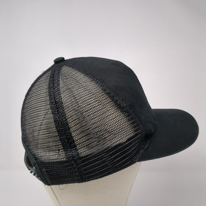 Volcom Measure Snapback Trucker Hat Black One Size Adjustable Mesh Back 6 Panel