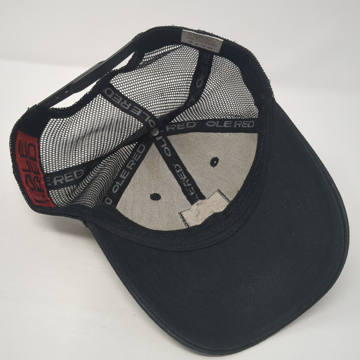 Ole Red Snapback Trucker Hat Black One Size Adjustable Embroidered Mesh Back