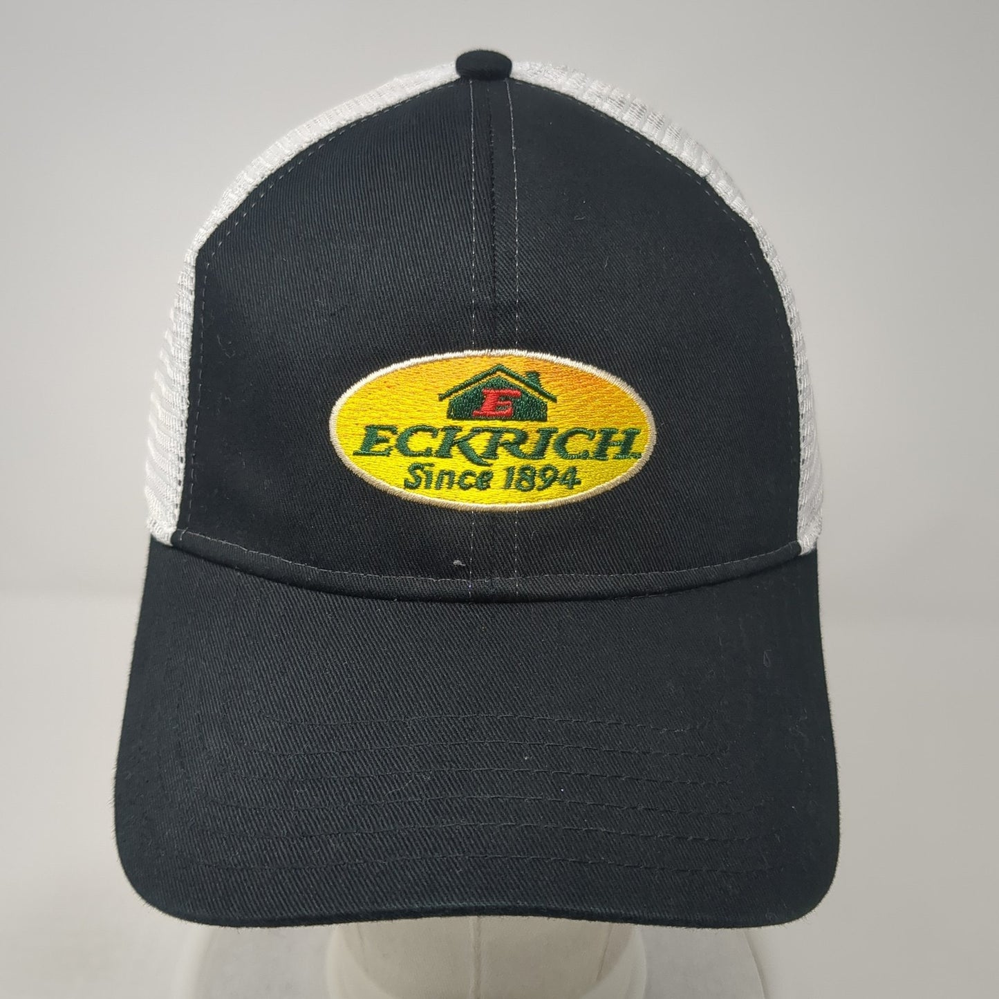 Eckrich Since 1894 Snapback Trucker Hat Black One Size Adjustable Mesh Back