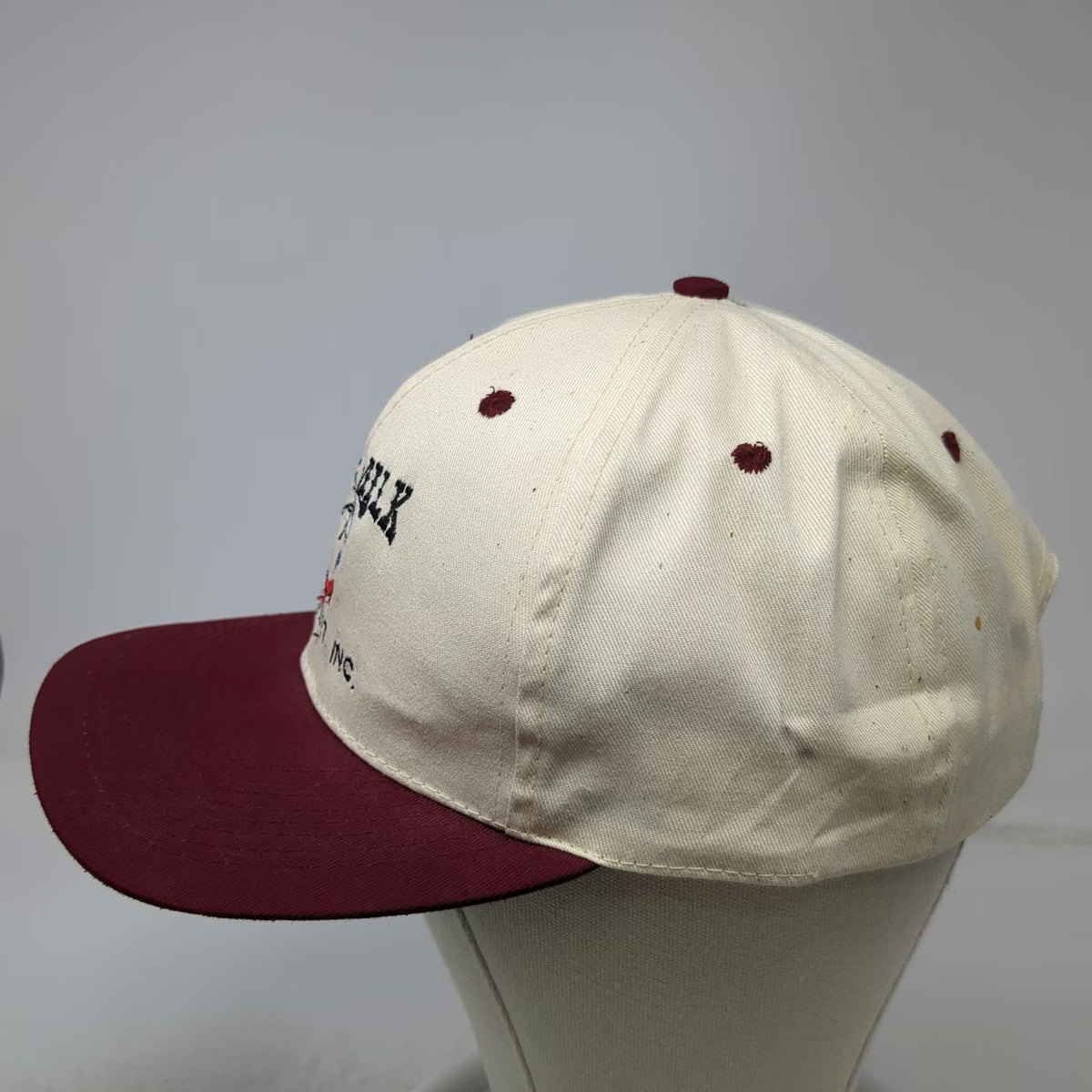 SB CAP Snapback Hat White Red One Size Idaho Milk Transport Inc Green Underbrim