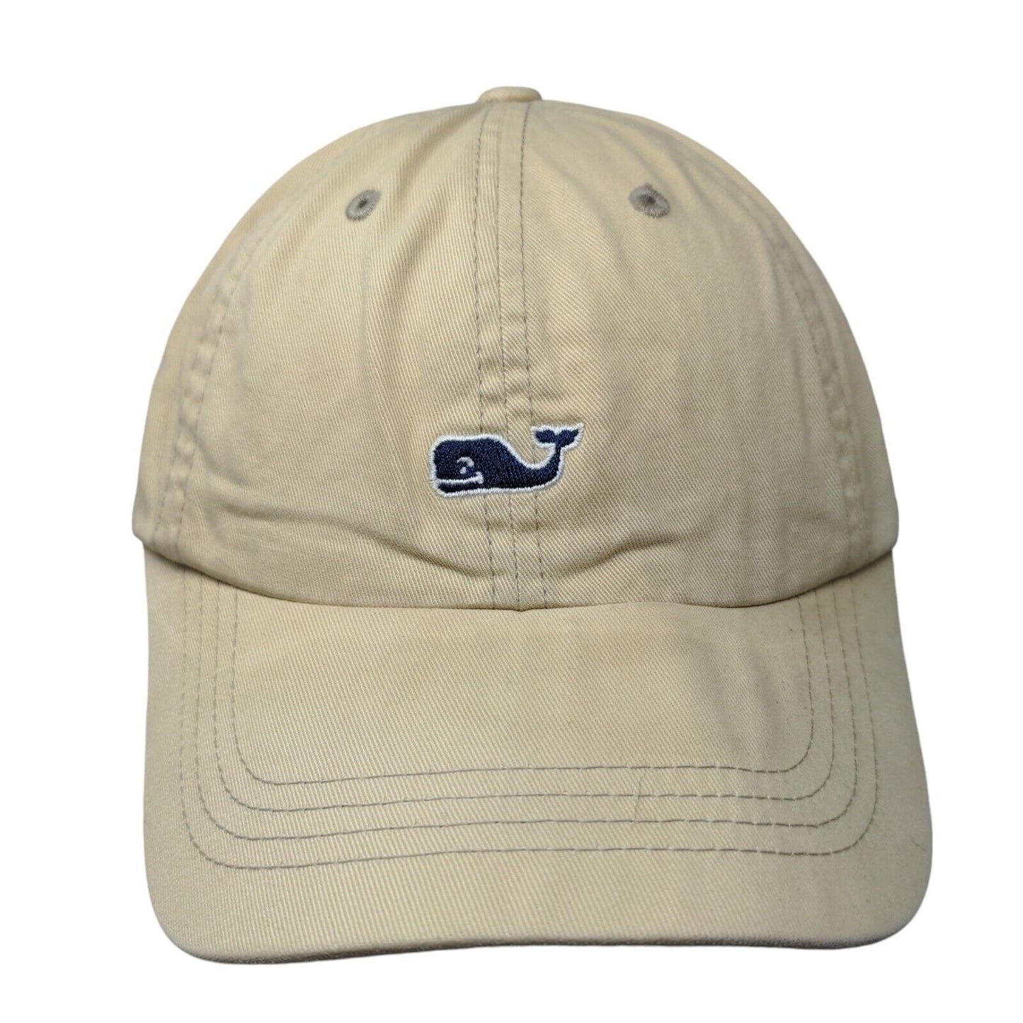Vineyard Vines Slideback Hat Tan One Size Adjustable Embroidered Vented Holes