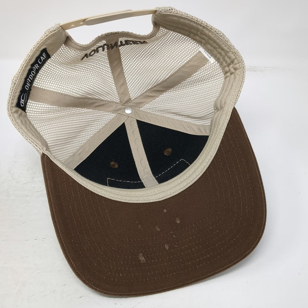 Outdoor Cap Trucker Hat Brown Beige One Size Mule Deer Foundation Volunteer