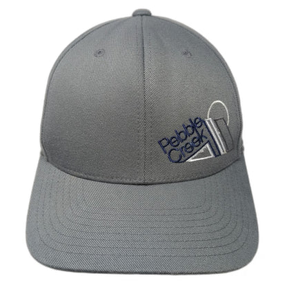 Yupoong Pebble Creek Baseball Cap Gray One Size Adjustable Flexfit 110 Logo Hat