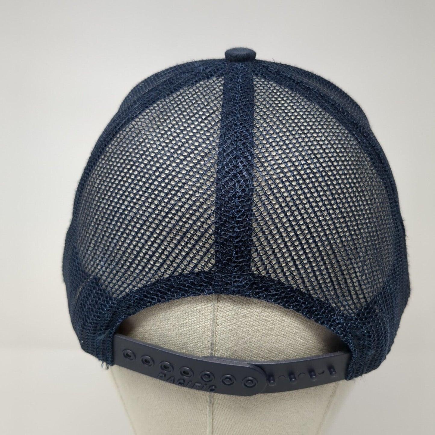 Yellow Pine Fire Snapback Mesh Back Trucker Hat Blue One Size Adjustable