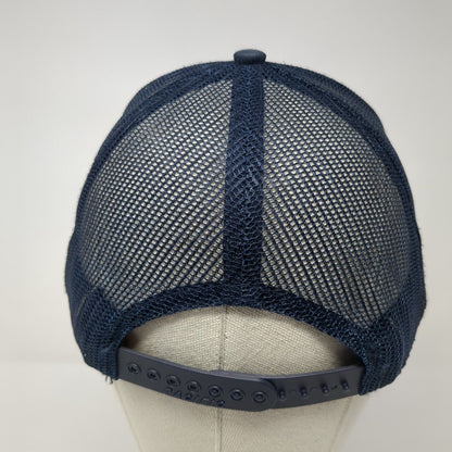 Yellow Pine Fire Snapback Mesh Back Trucker Hat Blue One Size Adjustable