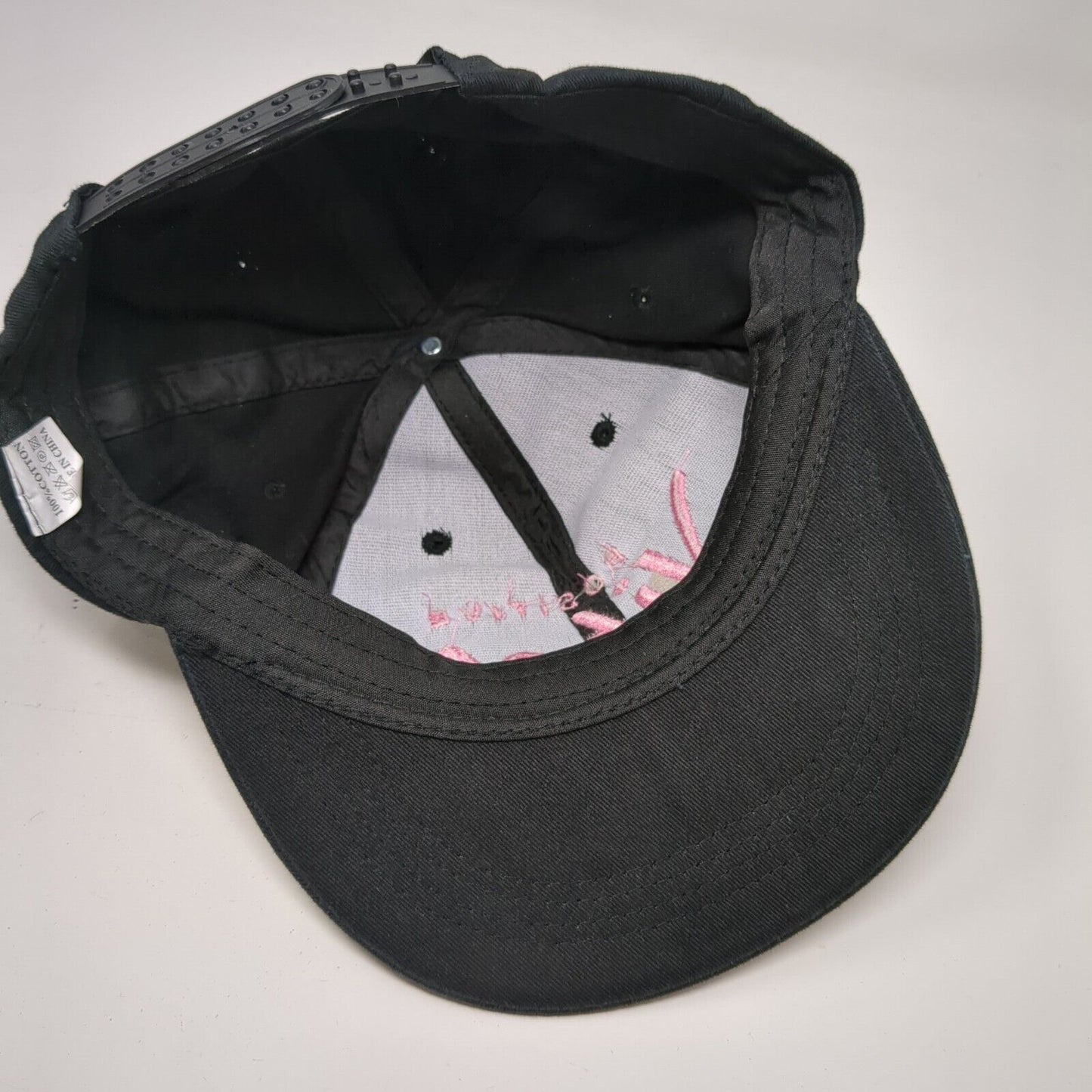 Positive Vibes Snapback Hat Black OSFA Adjustable Embroidered 6 Panel Cotton