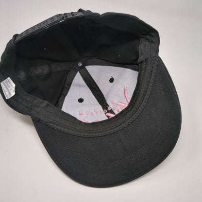 Positive Vibes Snapback Hat Black OSFA Adjustable Embroidered 6 Panel Cotton