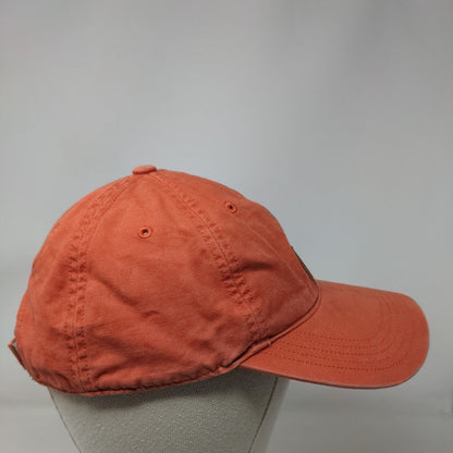 Carhartt Strapback Hat Orange OSFA Adjustable Patch Logo 6 Panel Cotton