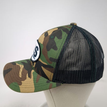 Richardson Trucker Hat Green Camo One Size Donnelley Sports Mesh Back Snapback