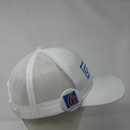 Corp+ Motel Studio 6 Snapback Trucker Hat White One Size Mesh Back