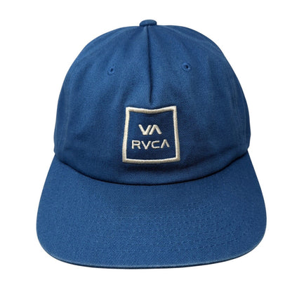 VA RVCA Snapback Hat Blue One Size Adjustable Mid Fit Embroidered Cotton