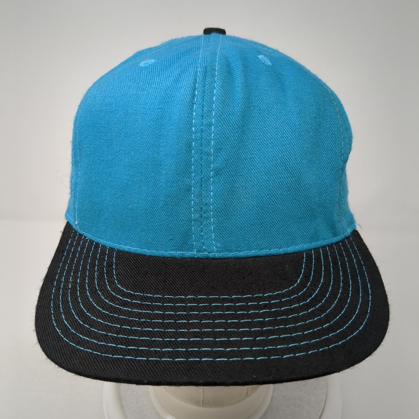 Twin City Knitting Fitted Baseball Cap Blue 7 3/8 Lightweight Colorblock Blank