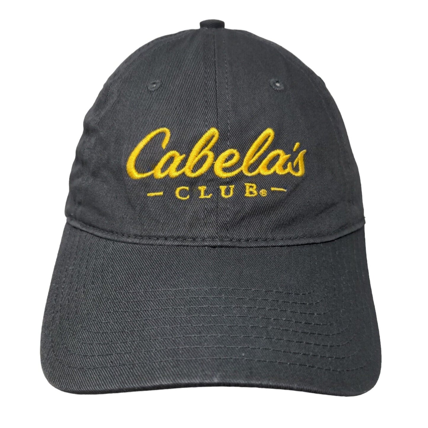 Cabela's Club Slideback Hat Gray OSFM Embroidered 6 Panel Vent Holes