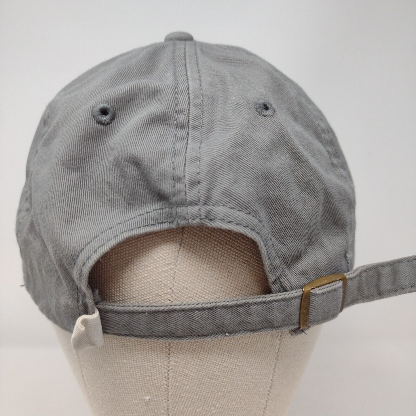 Life Is Good Mountains Chill Slideback Hat Gray OSFA Solid Embroidered