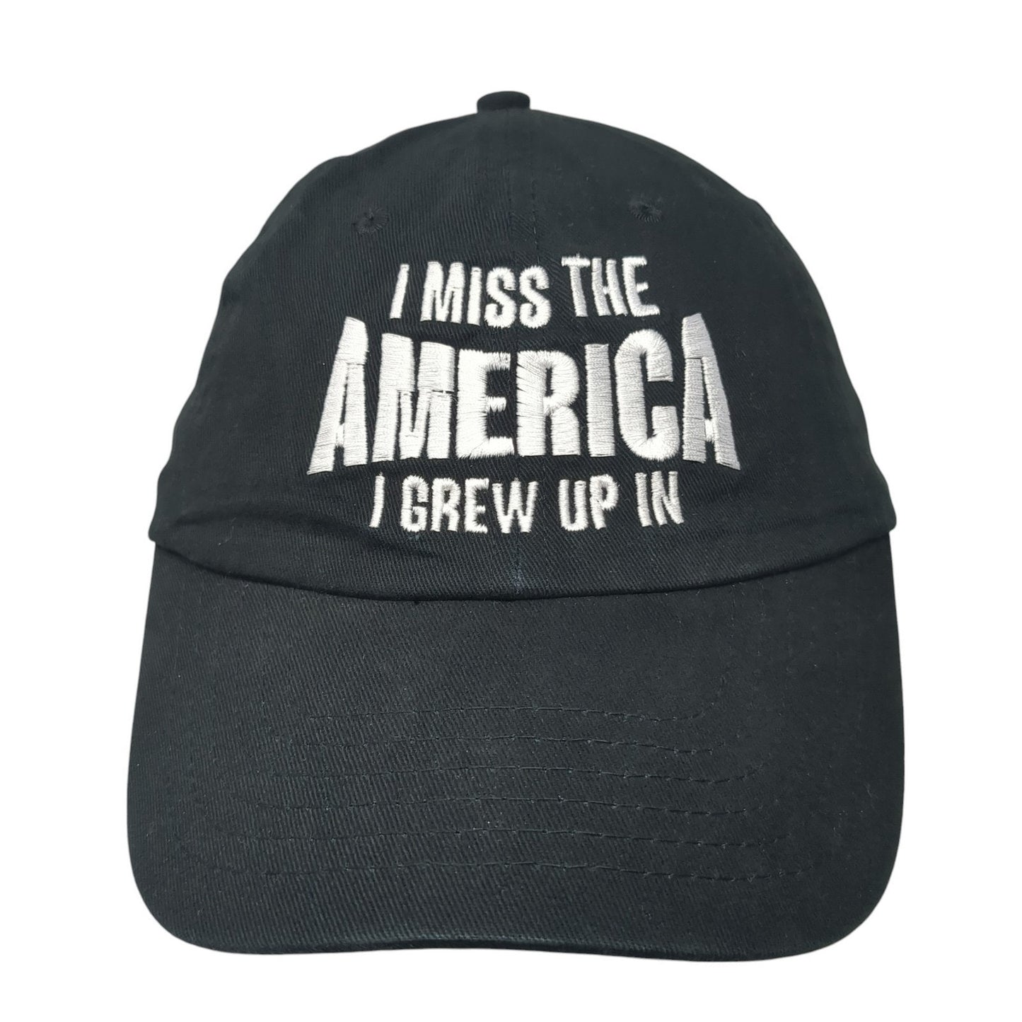 I Miss The America I Grew Up In Slideback Hat Black One Size Adjustable